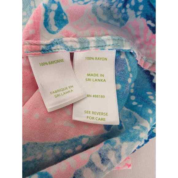 Lilly Pulitzer Lillith Tunic Dress Boho Batik with Pockets - Picture 8 of 11